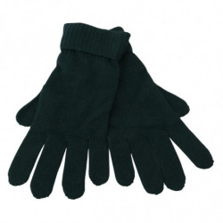 Guanti in maglia di cashmere verde lunghezza polso - 7.5-S