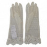Guanti in cotone con guanto al polso in pizzo bianco - 8-M