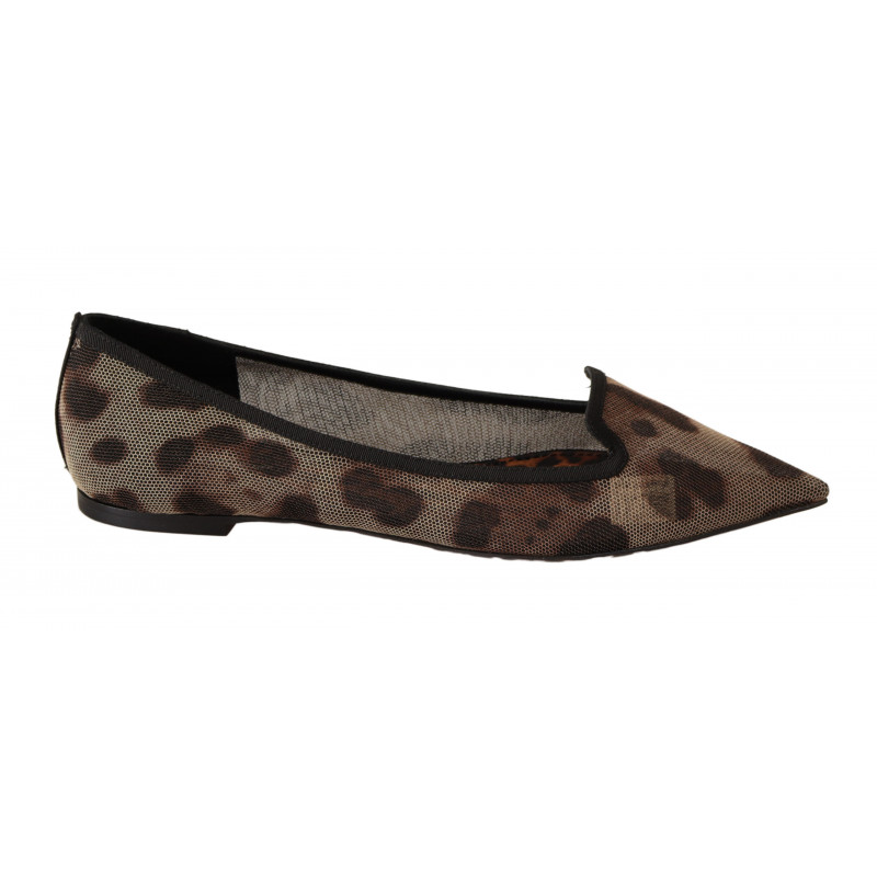 Mocassini piatti ballerina leopardata marrone - EU39/US8.5