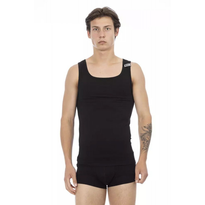 Maglietta in cotone nero - XXL