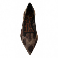 Mocassini piatti ballerina leopardata marrone - EU39/US8.5