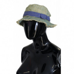 Cappello da pescatore in paglia di cotone multicolor - 57 CM-S