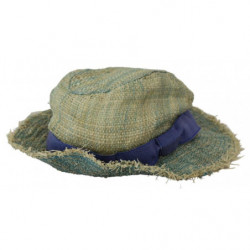 Cappello da pescatore in paglia di cotone multicolor - 57 CM-S