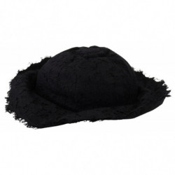 Cappello a tesa larga in cotone nero - 57 CM-S
