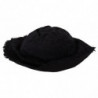 Cappello a tesa larga in cotone nero - 57 CM-S