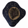 Cappello floscio a tesa larga in pizzo floreale blu - 57 CM-S
