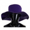 Cappello a cilindro elasticizzato in seta viola - 57 CM-S