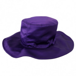 Cappello a cilindro elasticizzato in seta viola - 57 CM-S