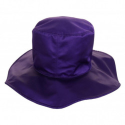 Cappello a cilindro elasticizzato in seta viola - 57 CM-S