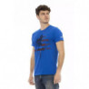 Maglietta in cotone blu - L