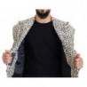 Blazer cappotto monopetto leopardato bianco - IT50 - L