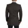 Blazer monopetto a righe marroni nere - IT48 - M