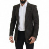 Blazer monopetto a righe marroni nere - IT48 - M