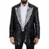 Blazer in nylon con motivo mucca con paillettes nero - IT48 - M