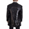 Blazer in nylon con motivo mucca con paillettes nero - IT48 - M