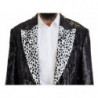 Blazer in nylon con motivo mucca con paillettes nero - IT48 - M