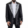 Blazer in nylon con motivo mucca con paillettes nero - IT48 - M