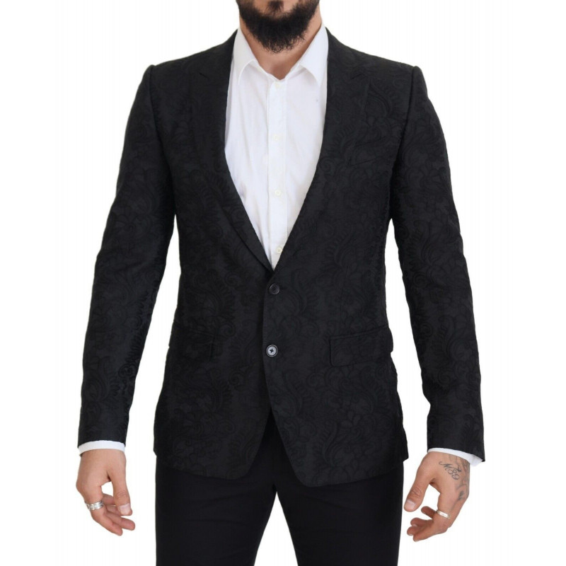 Blazer MARTINI monopetto jacquard floreale nero - IT48 - M