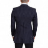 Blazer monopetto in lana a righe blu scuro - IT48 - M