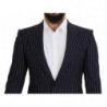 Blazer monopetto in lana a righe blu scuro - IT48 - M