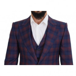 Abito 2 pezzi monopetto scozzese viola - IT50 - L