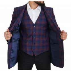 Abito 2 pezzi monopetto scozzese viola - IT50 - L
