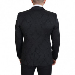 Abito MARTINI 2 pezzi in broccato floreale nero - IT50 - L