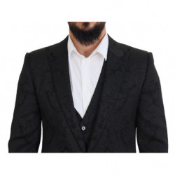 Abito MARTINI 2 pezzi in broccato floreale nero - IT50 - L