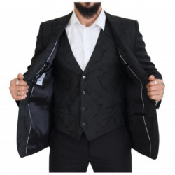 Abito MARTINI 2 pezzi in broccato floreale nero - IT50 - L