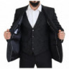 Abito MARTINI 2 pezzi in broccato floreale nero - IT50 - L