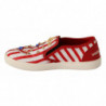 Mocassini con borchie con ancoraggio bianco rosso - EU38/US7.5