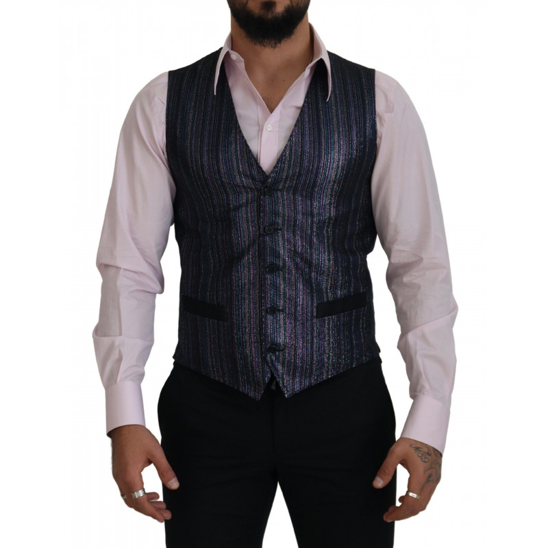 Gilet formale con gilet in poliestere multicolore - IT48 - M