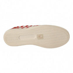 Mocassini con borchie con ancoraggio bianco rosso - EU38/US7.5