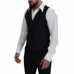 Gilet formale in lana vergine nera - IT50 - L