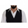 Gilet formale in lana vergine nera - IT50 - L