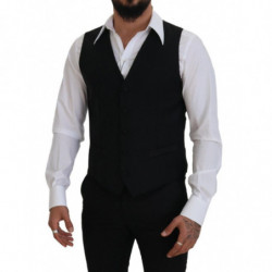 Gilet formale in lana vergine nera - IT50 - L