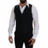 Gilet formale in lana vergine nera - IT50 - L