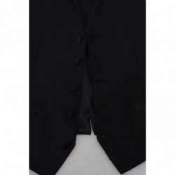 Gilet formale in lana vergine nera - IT50 - L