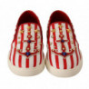 Mocassini con borchie con ancoraggio bianco rosso - EU38/US7.5