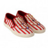 Mocassini con borchie con ancoraggio bianco rosso - EU38/US7.5