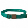 Cintura vita fibbia metallo logo argento cotone verde - 100 CM / 40