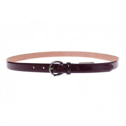 Cintura in pelle viola con logo - 95 CM / 38 INCHES