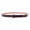 Cintura in pelle viola con logo - 95 CM / 38 INCHES