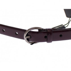 Cintura in pelle viola con logo - 95 CM / 38 INCHES