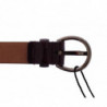 Cintura in pelle viola con logo - 95 CM / 38 INCHES