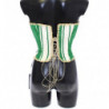 Cintura vita rafia intrecciata corsetto righe verdi - 65 CM / 26 IN
