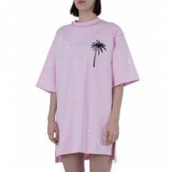 Abito in cotone rosa - L