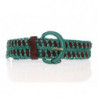 Cintura larga in pelle intrecciata in rafia verde - 65 CM / 26 INCHES