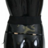 Cintura in cotone con cristalli con spilla a fiore rosa nero - IT38-XS