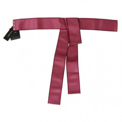 Cintura ampia in vita rosa 100% seta con chiusura a 3 bottoni - IT40-S